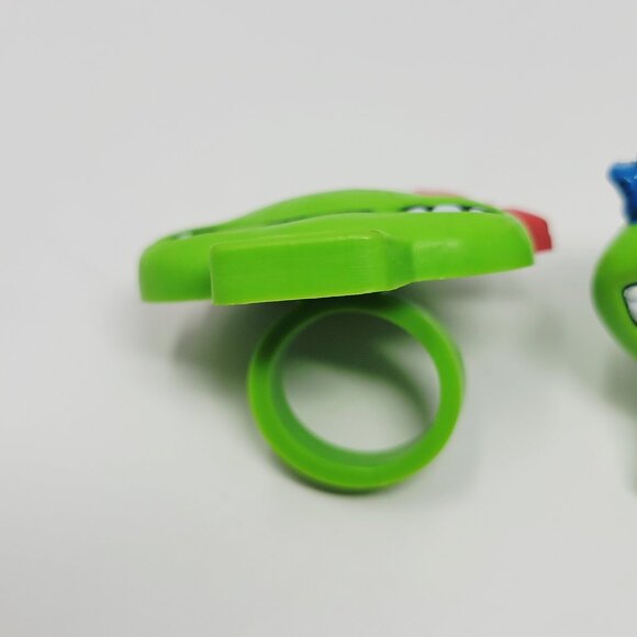 Vintage 90s TMNT Ninja Turtles Cereal Box Rings Set of 3 – R L M – Nabisco Promo - Picture 3 of 4